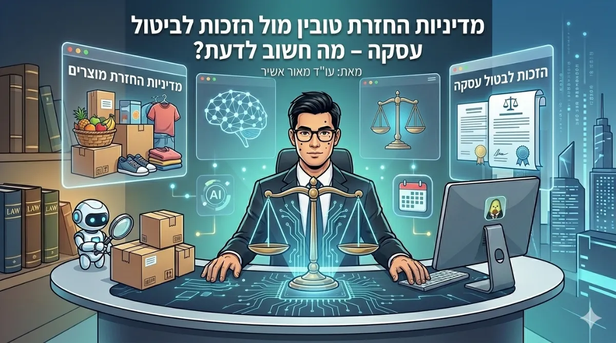 מדיניות החזרת טובין (מוצרים) מול הזכות לביטול עסקה – מה חשוב לדעת?
