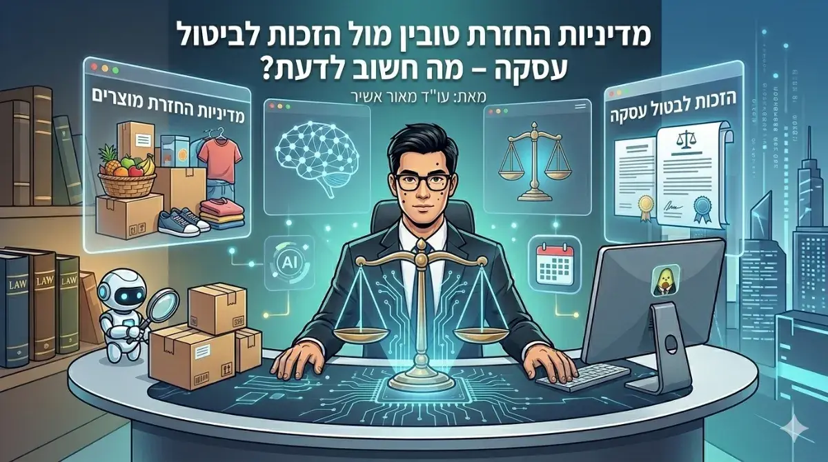 מדיניות החזרת טובין (מוצרים) מול הזכות לביטול עסקה – מה חשוב לדעת?